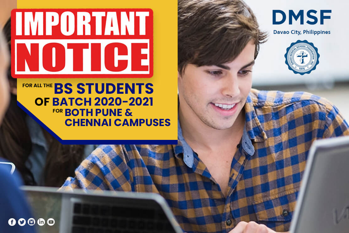 Important Notice for All the BS students of batch 2020-2021 for both Pune & Chennai Campuses