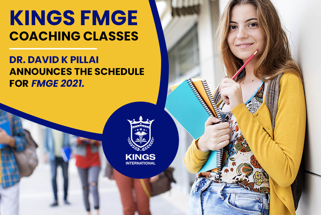Kings FMGE coaching classes: Dr David K Pillai announces the schedule for FMGE 2021