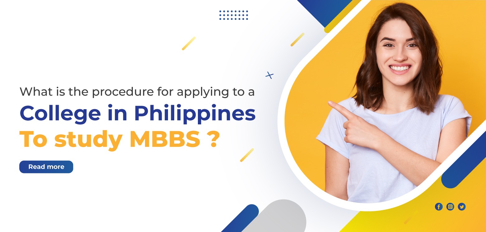 What is the procedure for applying to a college in the Philippines to study MBBS?